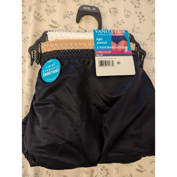 NWT 3XL/10 Vanity Fair Radiant Undershapers Light Control Brief 3 Pk Underwear - Picture 1 of 3